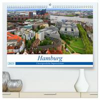 Hamburg - Unvergessliche Impressionen (hochwertiger Premium Wandkalender 2025 DIN A2 quer), Kunstdruck in Hochglanz