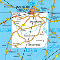 L3536 Tangermünde Topographische Karte 1:50000