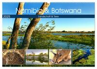 Namibia & Botswana (Wandkalender 2025 DIN A2 quer), CALVENDO Monatskalender