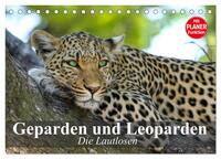 Die Lautlosen. Geparden und Leoparden (Tischkalender 2025 DIN A5 quer), CALVENDO Monatskalender