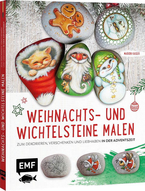 Weihnachts- und Wichtelsteine malen