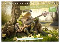 Frosch Konzert (Tischkalender 2025 DIN A5 quer), CALVENDO Monatskalender