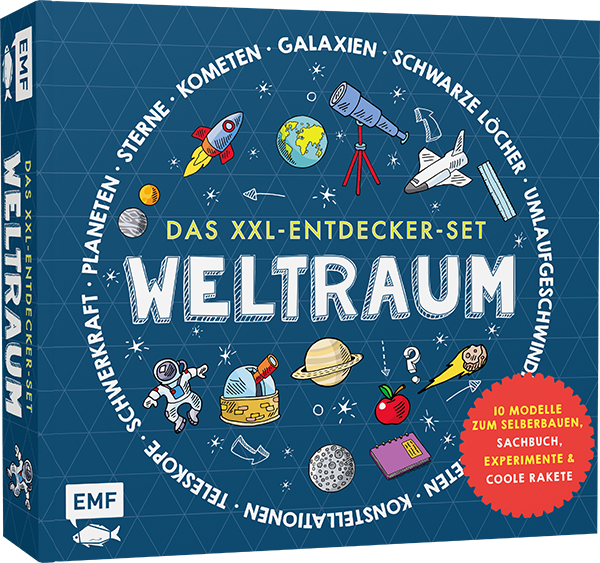 Das XXL-Entdecker-Set – Weltraum: Mit 10 Modellen zum Selberbauen, Sachbuch, Experimenten und cooler Rakete