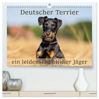 Deutscher Terrier - ein leidenschaftlicher Jäger (hochwertiger Premium Wandkalender 2025 DIN A2 quer), Kunstdruck in Hochglanz