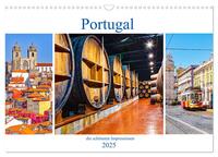 Portugal - die schönsten Impressionen (Wandkalender 2025 DIN A3 quer), CALVENDO Monatskalender