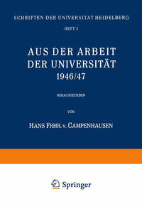 Aus der Arbeit der Universität 1946/47