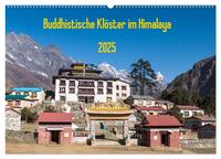 Buddhistische Klöster im Himalaya (Wandkalender 2025 DIN A2 quer), CALVENDO Monatskalender