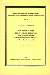 Zur Psychologie der Toneigenschaften