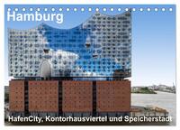 Hamburg. HafenCity, Kontorhausviertel und Speicherstadt. (Tischkalender 2025 DIN A5 quer), CALVENDO Monatskalender