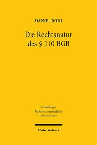 Die Rechtsnatur des § 110 BGB