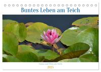 Buntes Leben am Teich (Tischkalender 2025 DIN A5 quer), CALVENDO Monatskalender