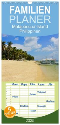 Familienplaner 2025 - Malapascua Island Philippinen mit 5 Spalten (Wandkalender, 21 x 45 cm) CALVENDO