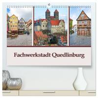 Fachwerkstadt Quedlinburg (hochwertiger Premium Wandkalender 2025 DIN A2 quer), Kunstdruck in Hochglanz