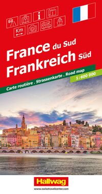 Hallwag Strassenkarte Frankreich Süd 1:600.000