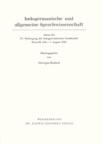 Indogermanische und allgemeine Sprachwissenschaft