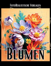 3D Blumen Malbuch „Black & White“