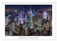 Skylines of New York (Tischkalender 2025 DIN A5 quer), CALVENDO Monatskalender