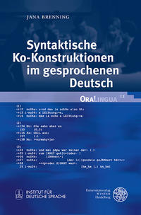 Syntaktische Ko-Konstruktionen im gesprochenen Deutsch