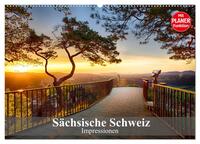 Sächsische Schweiz – Impressionen (Wandkalender 2025 DIN A2 quer), CALVENDO Monatskalender