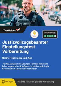 Justizvollzugsbeamter Einstellungstest Vorbereitung Online-Testtrainer inkl. App - I +5.000 Aufgaben mit Lösungen I Erhalte zahlreiche Erfahrungsberichte & Aufgaben in Mathematik, Logik, Konzentration, Sprache und Fachwissen