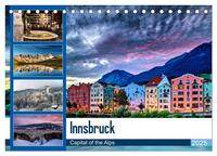 Innsbruck - Capital of the Alps (Tischkalender 2025 DIN A5 quer), CALVENDO Monatskalender