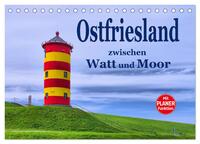 Ostfriesland - zwischen Watt und Moor (Tischkalender 2025 DIN A5 quer), CALVENDO Monatskalender