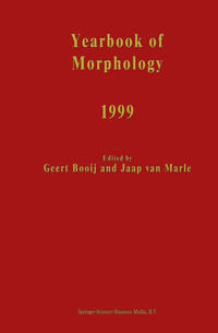 Yearbook of Morphology 1999