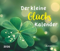 Der kleine Glücks Kalender - Tischaufstellkalender mit 12 Glücksbotschaften im Format 14 x 12