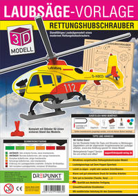 3D Laubsägevorlage Rettungshubschrauber