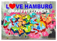 LOVE HAMBURG - GRAFFITI LOVERS (Wandkalender 2025 DIN A4 quer), CALVENDO Monatskalender