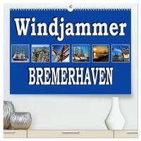 Windjammer - Bremerhaven (hochwertiger Premium Wandkalender 2025 DIN A2 quer), Kunstdruck in Hochglanz