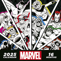 Pyramid – Marvel 2025 Broschürenkalender, 30x30cm, Superhelden-Kalender für Marvel-Fans, Kalender mit actiongeladenen Szenen, nachhaltig nur mit Papierumschlag