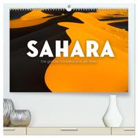 Sahara - Die größte Trockenwüste der Welt. (hochwertiger Premium Wandkalender 2025 DIN A2 quer), Kunstdruck in Hochglanz