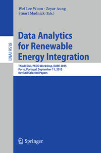 Data Analytics for Renewable Energy Integration