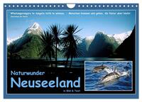 Naturwunder Neuseeland - in Bild und Text (Wandkalender 2025 DIN A4 quer), CALVENDO Monatskalender