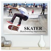 Skater. Skateboarding-Impressionen (hochwertiger Premium Wandkalender 2025 DIN A2 quer), Kunstdruck in Hochglanz