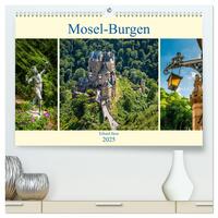 Mosel-Burgen (hochwertiger Premium Wandkalender 2025 DIN A2 quer), Kunstdruck in Hochglanz