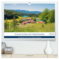 Es is so schee am Walchensee 2025 (hochwertiger Premium Wandkalender 2025 DIN A2 quer), Kunstdruck in Hochglanz