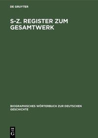 S–Z. Register zum Gesamtwerk