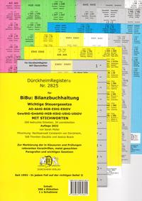 DürckheimRegister® 2825-BiBu- BilanzSteuerrecht - Wichtige Gesetze MIT STICHWORTEN für deine AO-AktG-BGB-EStG-EStR-GmbHG-HGB- KStG-UStG