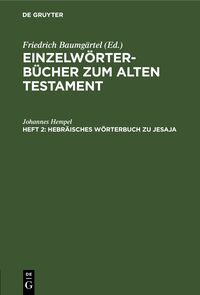 Einzelwörterbücher zum Alten Testament / Hebräisches Wörterbuch zu Jesaja