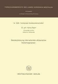 Standardisierung internationaler afrikanischer Verkehrssprachen