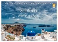 Santorini - Perle in der Ägais (Tischkalender 2025 DIN A5 quer), CALVENDO Monatskalender