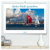 Kieler Förde genießen (hochwertiger Premium Wandkalender 2025 DIN A2 quer), Kunstdruck in Hochglanz