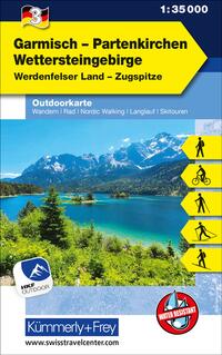 Kümmerly+Frey Outdoorkarte Deutschland 3 Garmisch-Partenkirchen, Wettersteingebirge 1:35.000