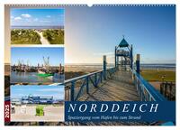 Norddeich Spaziergang vom Hafen bis zum Strand (Wandkalender 2025 DIN A2 quer), CALVENDO Monatskalender