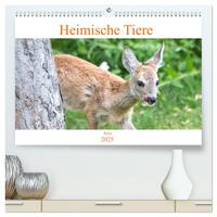 Heimische Tiere - Rehe (hochwertiger Premium Wandkalender 2025 DIN A2 quer), Kunstdruck in Hochglanz