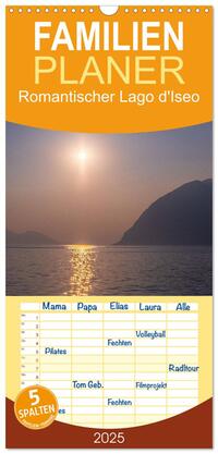 Familienplaner 2025 - Romantischer Lago d'Iseo mit 5 Spalten (Wandkalender, 21 x 45 cm) CALVENDO