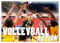 Volleyball Action (Wandkalender 2025 DIN A4 quer), CALVENDO Monatskalender