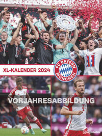 N NEUMANNVERLAGE - FC Bayern München 2025 Posterkalender, 48x64cm, Fußball-Kalender mit Motiven der Stars, Fan-Kalender mit Fußball-Highlights, Spiralbindung und internationales Kalendarium